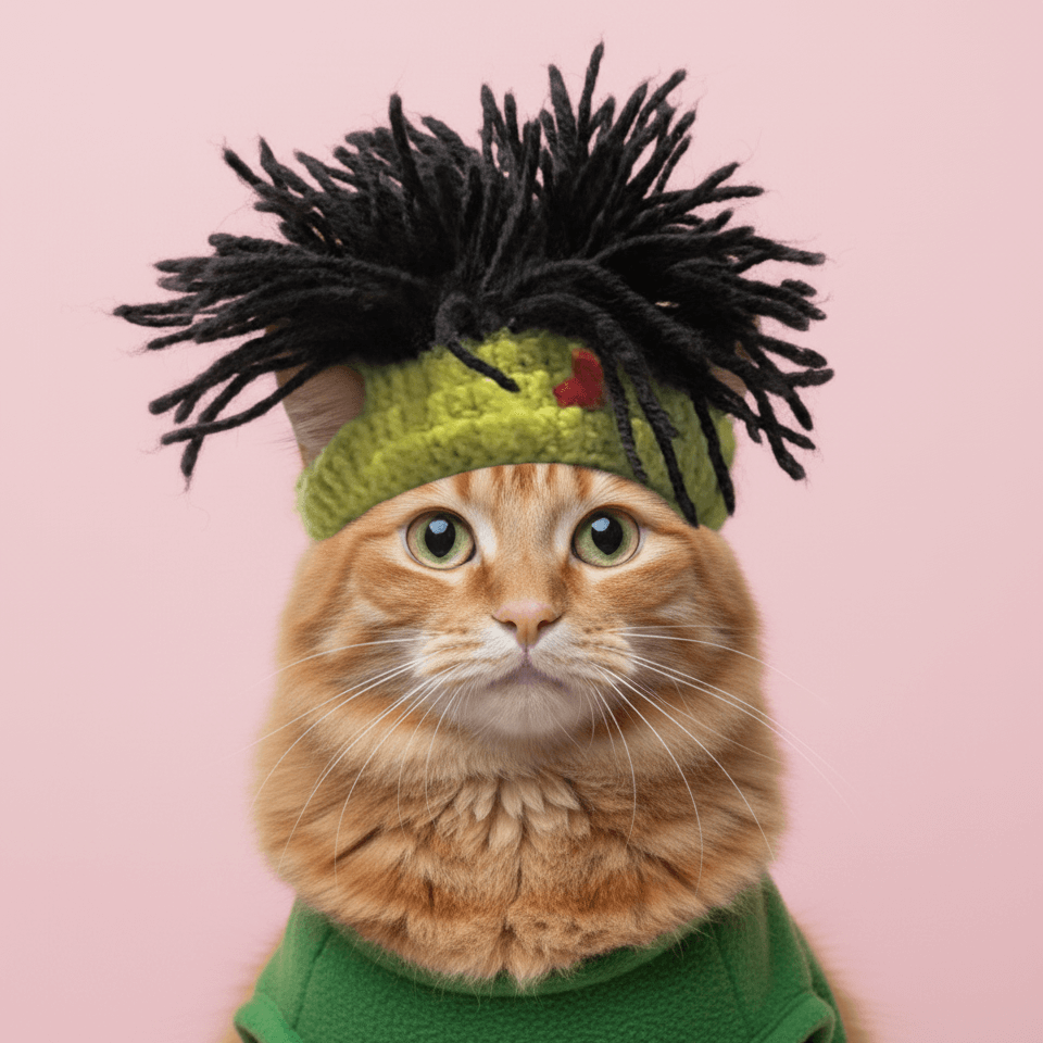 Funny Punk Pet Wig Hat for Cats & Dogs | Afro Cosplay Headwear | Cute Halloween Party Dress Up Costume