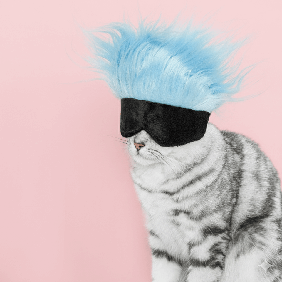 Funny Pet Wig Hat for Cats & Dogs | Pet Costume Mask Party Headwear | Halloween Cosplay Photo Prop