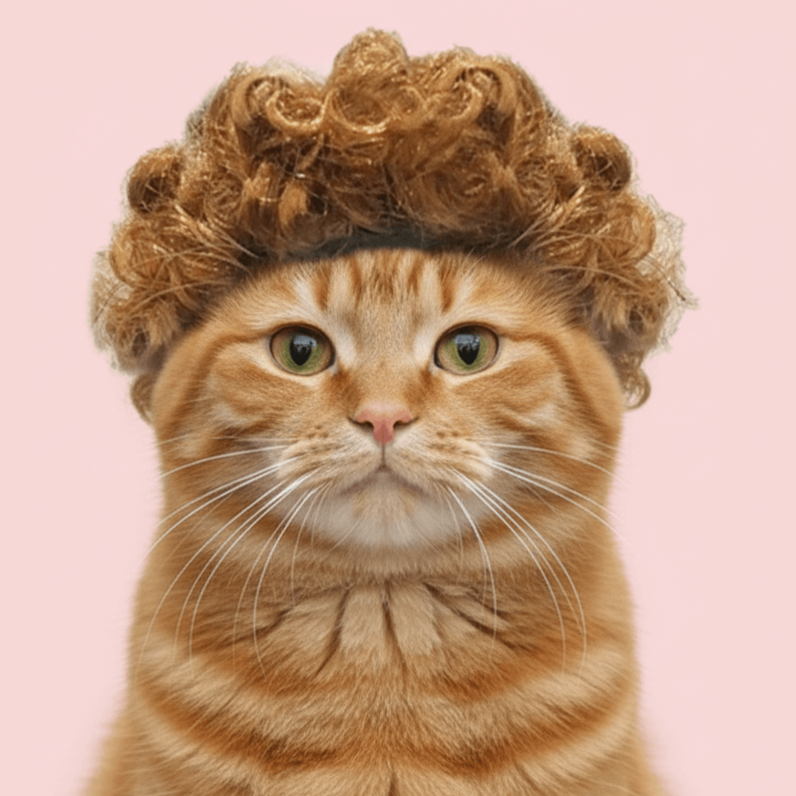 Small Pet Wig Grey Afro | Halloween Cosplay Costume Prop | Funny Dog & Cat Headwear