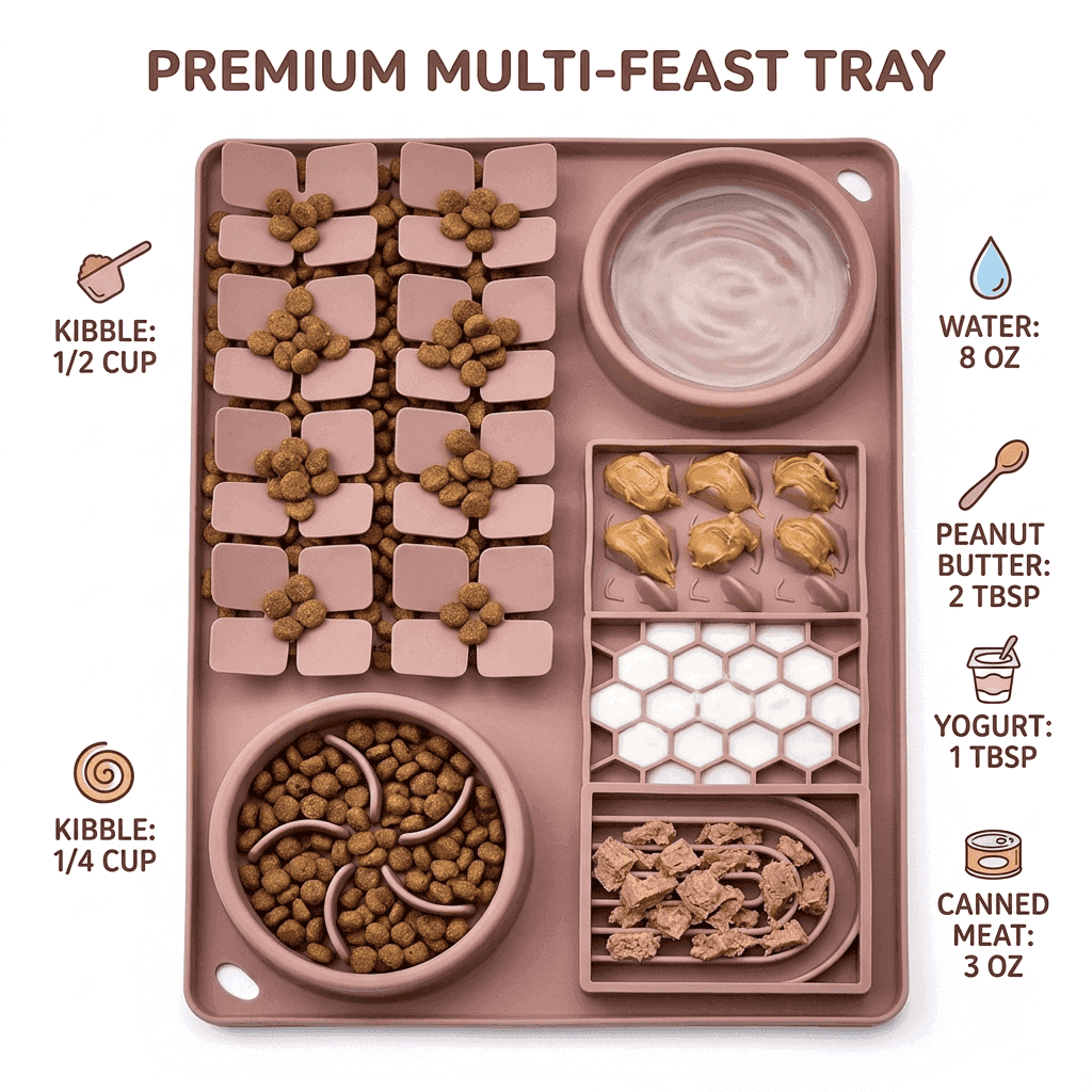 All-in-One Silicone Dog Slow Feeder Mat