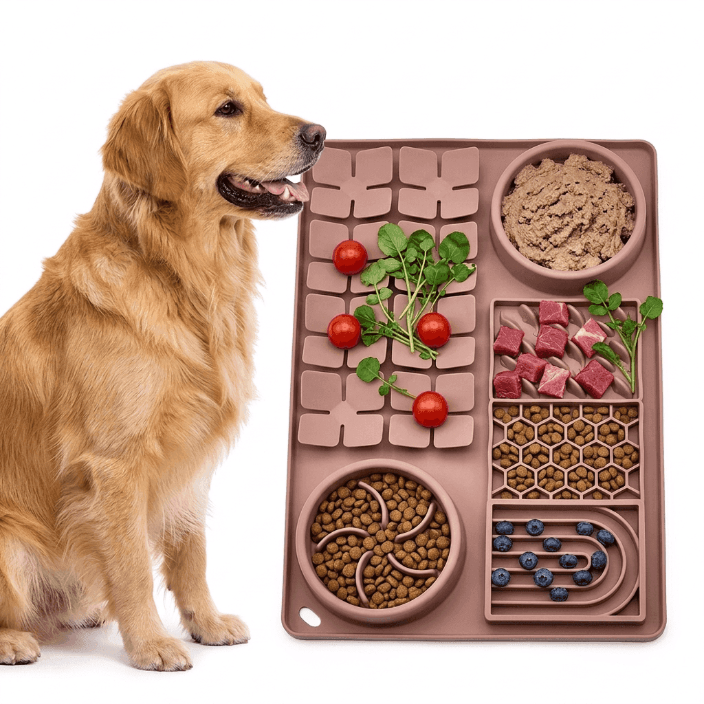 All-in-One Silicone Dog Slow Feeder Mat
