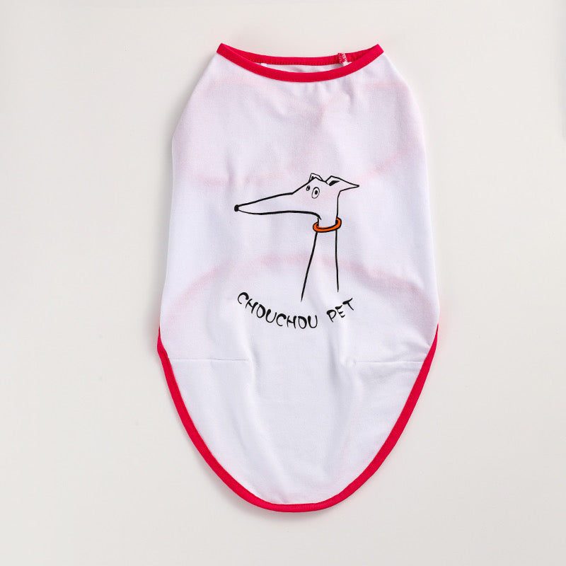 Cotton Soft Tank Top Shirt Italian Greyhound Whippet Dog Clothes - PIKAPIKA