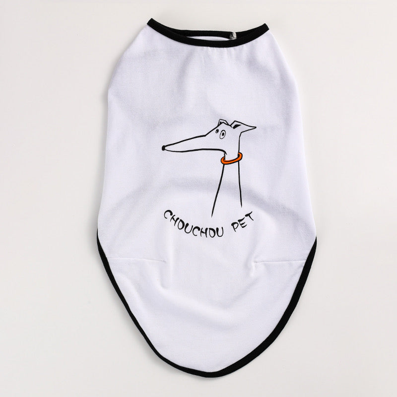 Cotton Soft Tank Top Shirt Italian Greyhound Whippet Dog Clothes - PIKAPIKA