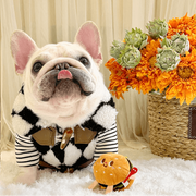 Lamb Vest for French Bulldogs – Chunky Knit with Horn Buttons