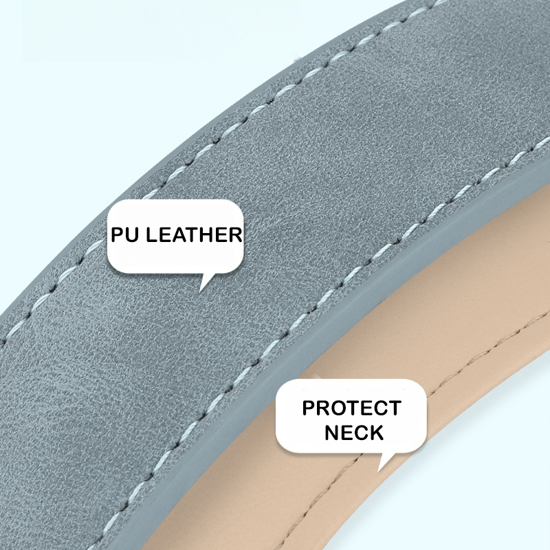 Adjustable No - Pull Double - Layer Leather Dog Collar - PIKAPIKA