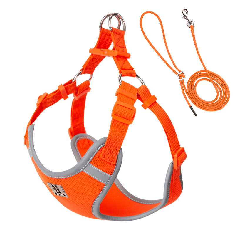 Adjustable Summer Vest Dog Leash Harness for Small Medium Big Dogs - PIKAPIKA