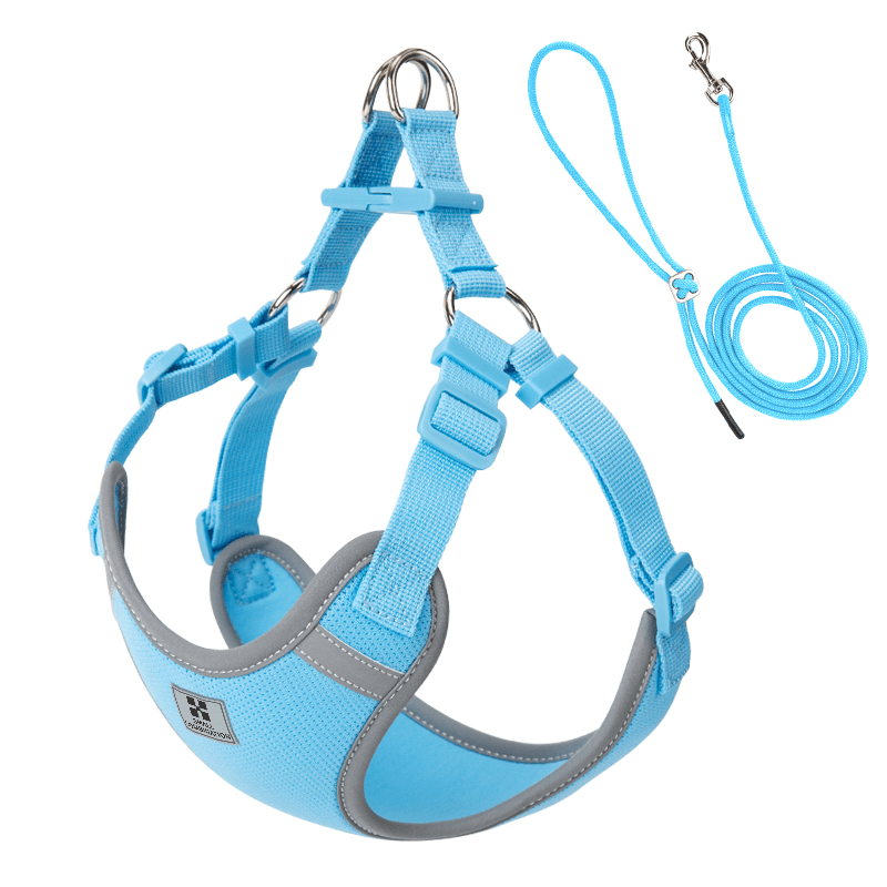 Adjustable Summer Vest Dog Leash Harness for Small Medium Big Dogs - PIKAPIKA