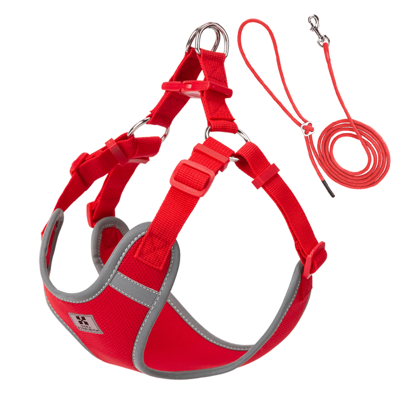 Adjustable Summer Vest Dog Leash Harness for Small Medium Big Dogs - PIKAPIKA