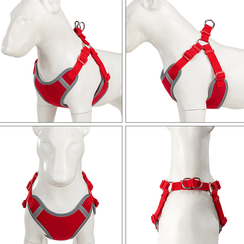 Adjustable Summer Vest Dog Leash Harness for Small Medium Big Dogs - PIKAPIKA