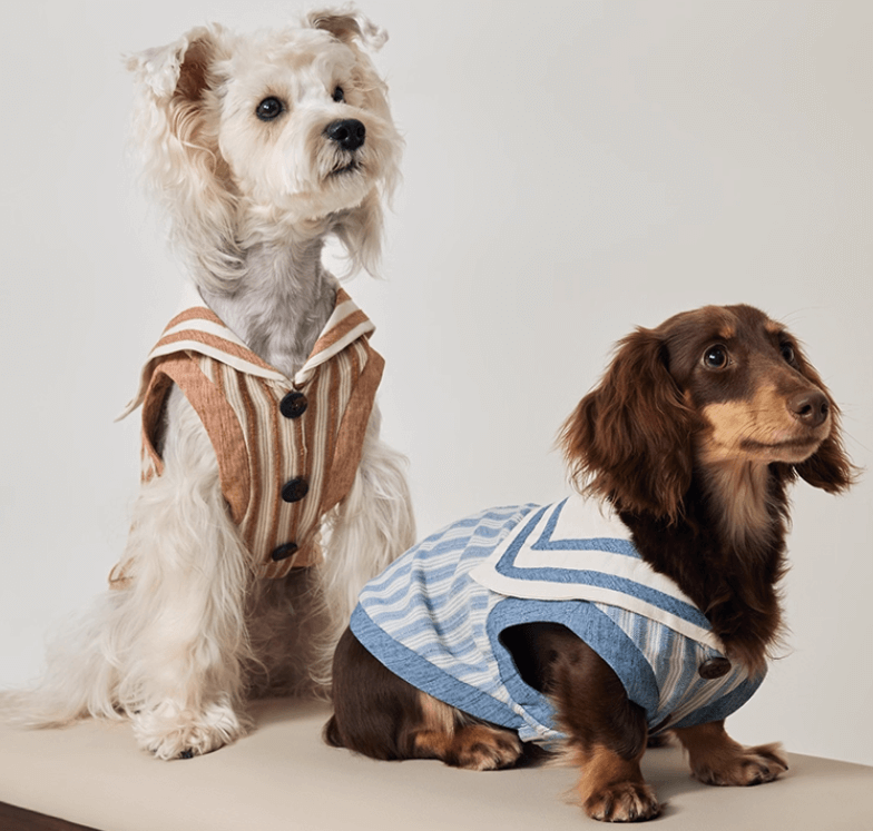 Navy Sailor Dog Vest – Breathable Striped Cat & Dog Tank