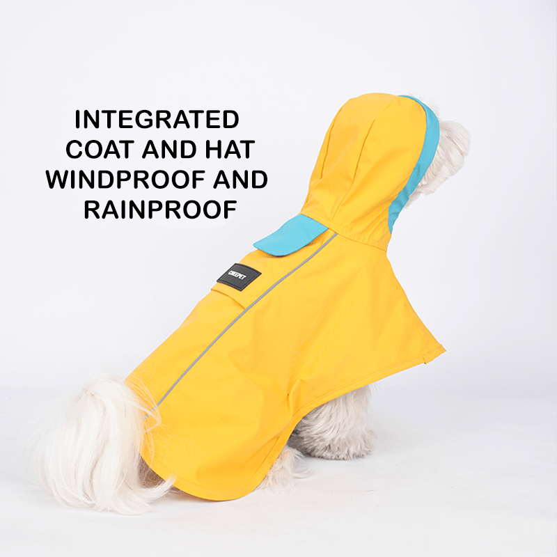 All - Season Reflective Waterproof Hooded Jacket Small Medium Dogs - PIKAPIKA