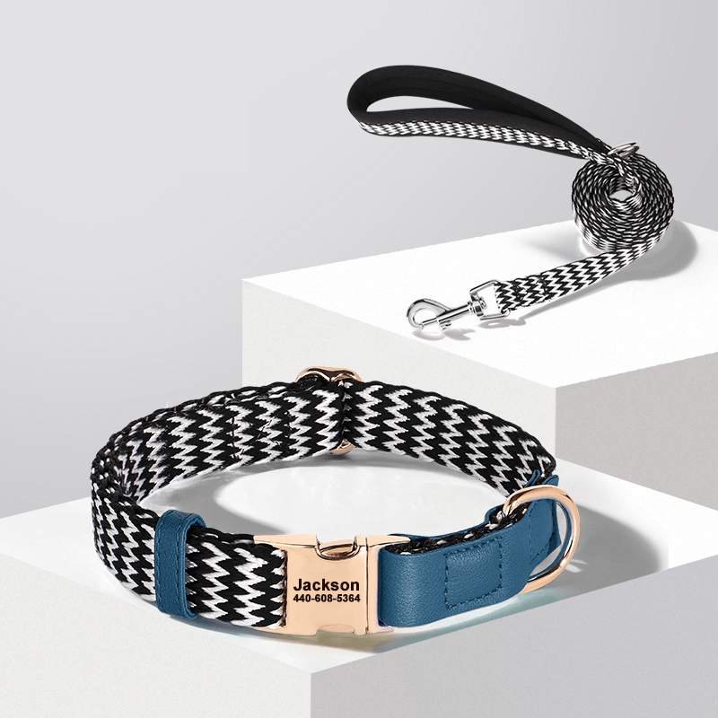 Anti - Loss Pet Necklace Dog Collar with Name Tag - PIKAPIKA