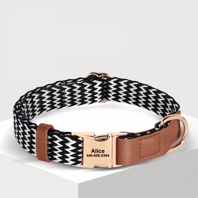 Anti - Loss Pet Necklace Dog Collar with Name Tag - PIKAPIKA