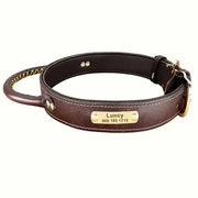 Anti - pull Leather Dog Collar Leashes Set Adjustable Personalized Name - PIKAPIKA