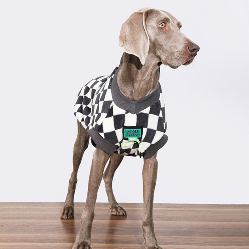 Big Dog Clothes Sweaters Checkerboard Vest - PIKAPIKA
