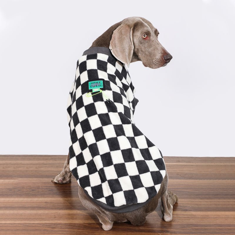 Big Dog Clothes Sweaters Checkerboard Vest - PIKAPIKA