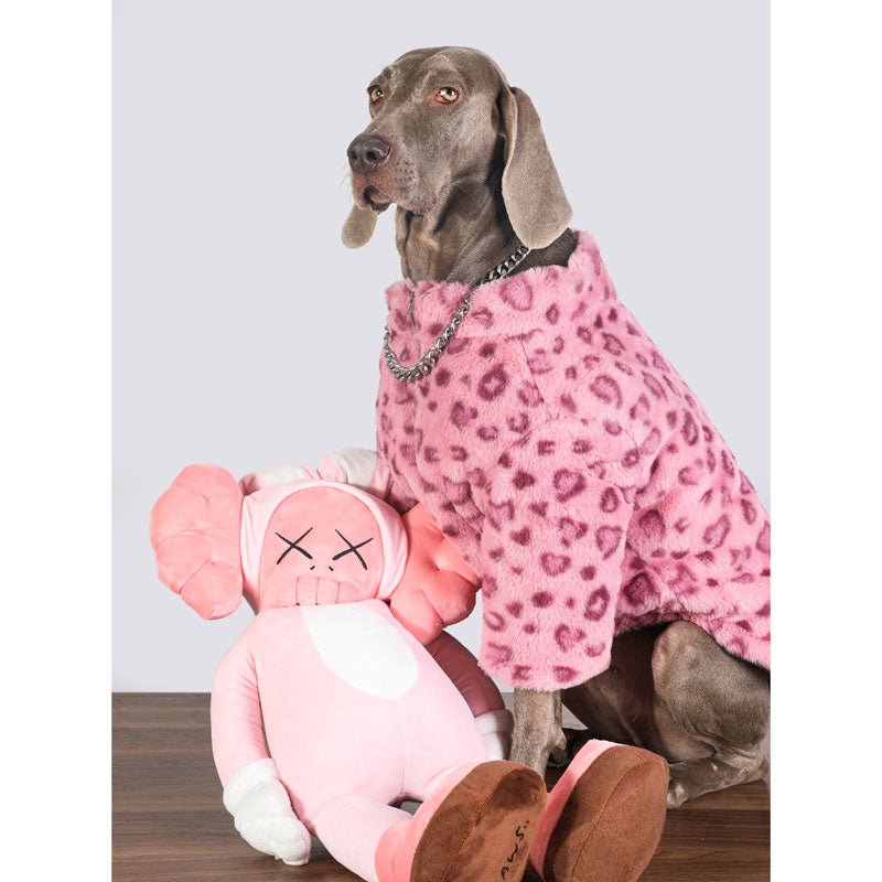 Big Dog Clothing Faux Fur Jacket Leopard Print Winter Coat - PIKAPIKA