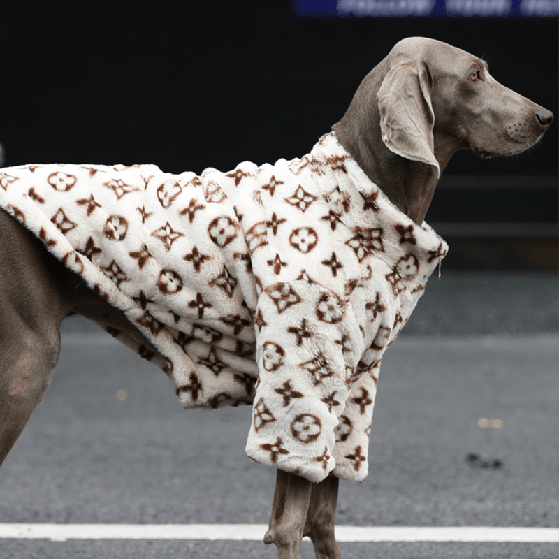 Big Dog Jacket Zip Warm Faux Fur Coat Luxury Clothes - PIKAPIKA