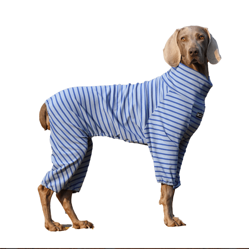 Big Dog Onesies Large Size Clothes Cotton Elastic Stripe Pajamas - PIKAPIKA