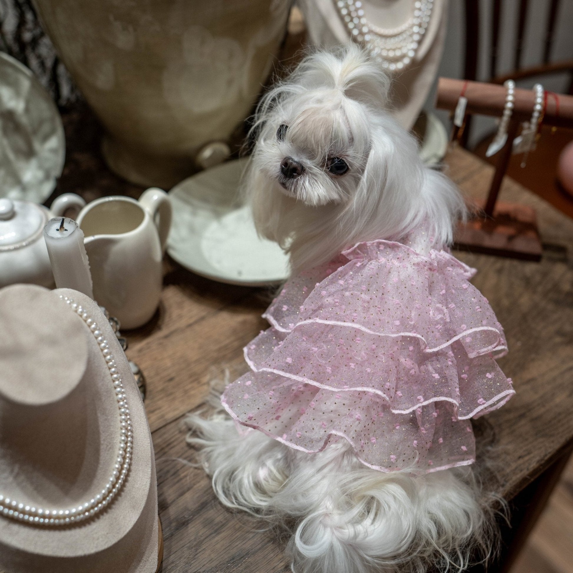 Bling Tulle Layered Dress – Elegant Party Look for Toy Dogs - PIKAPIKA