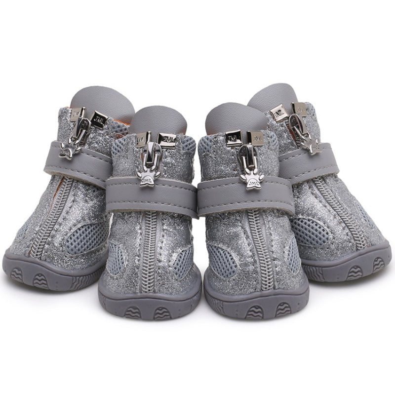 Breathable Dog Shoes Boots Anti - slip Reflective Outdoor Gear For Small Dog - PIKAPIKA