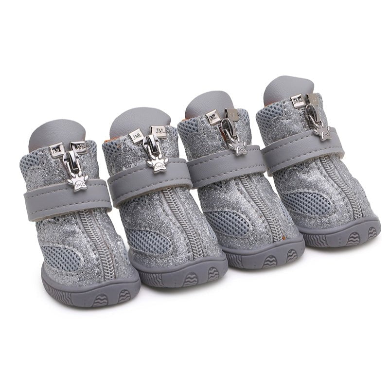 Breathable Dog Shoes Boots Anti - slip Reflective Outdoor Gear For Small Dog - PIKAPIKA