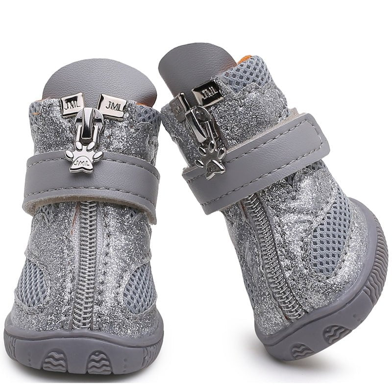 Breathable Dog Shoes Boots Anti - slip Reflective Outdoor Gear For Small Dog - PIKAPIKA