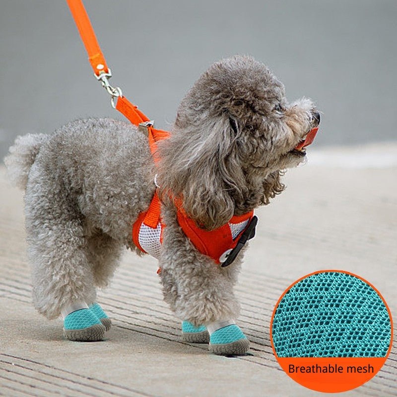 Breathable Dog Shoes Boots Mesh Outdoor Gear For Small Medium Dog - PIKAPIKA