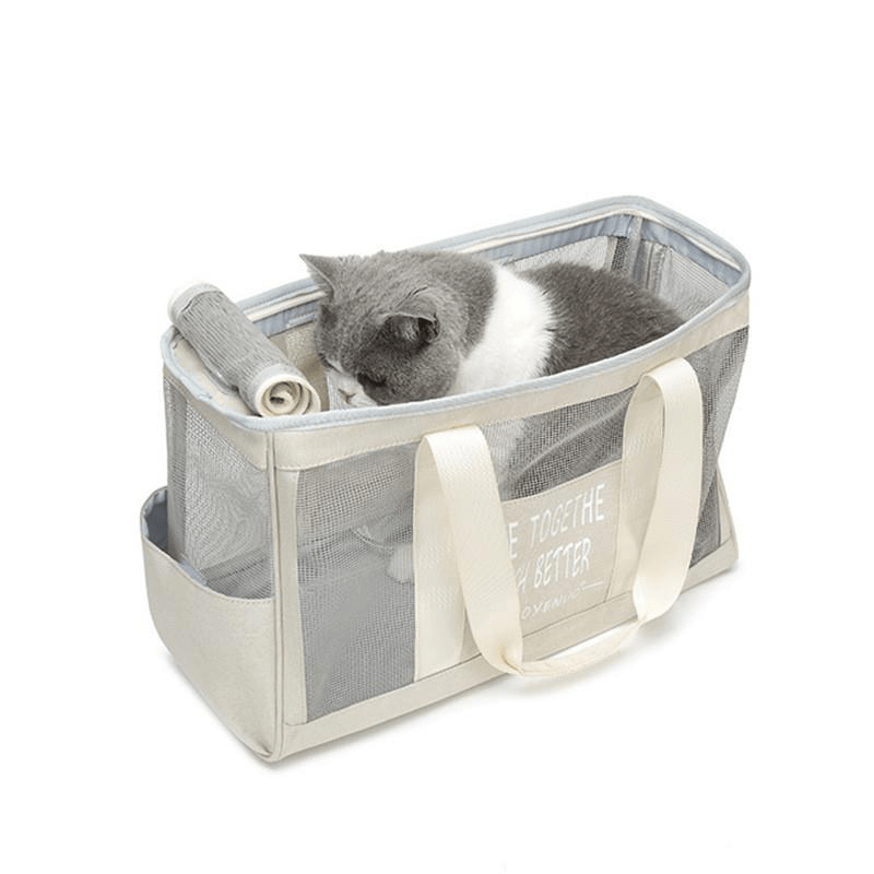 Breathable Mesh Summer Travel Bag Portable Pet Carrier Tote - PIKAPIKA
