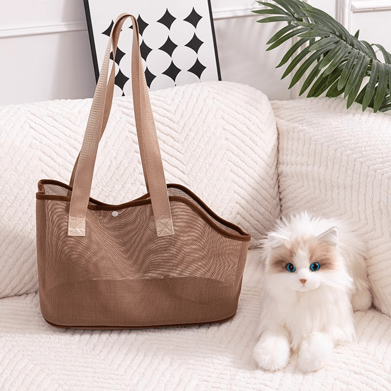 Breathable Mesh Summer Travel Bag Portable Pet Shoulder Backpack - PIKAPIKA