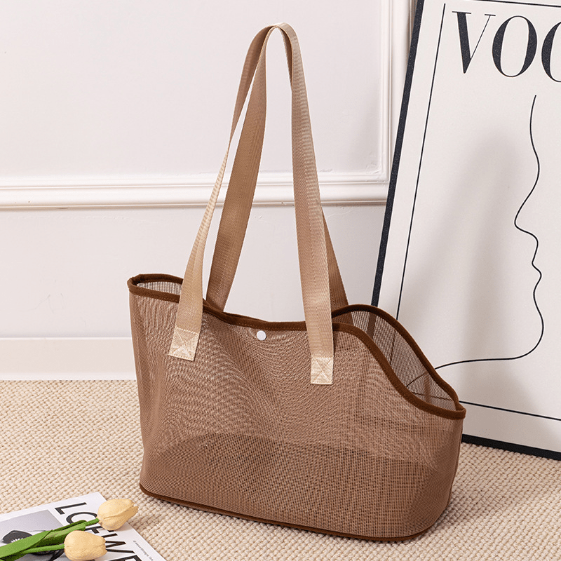 Breathable Mesh Summer Travel Bag Portable Pet Shoulder Backpack - PIKAPIKA