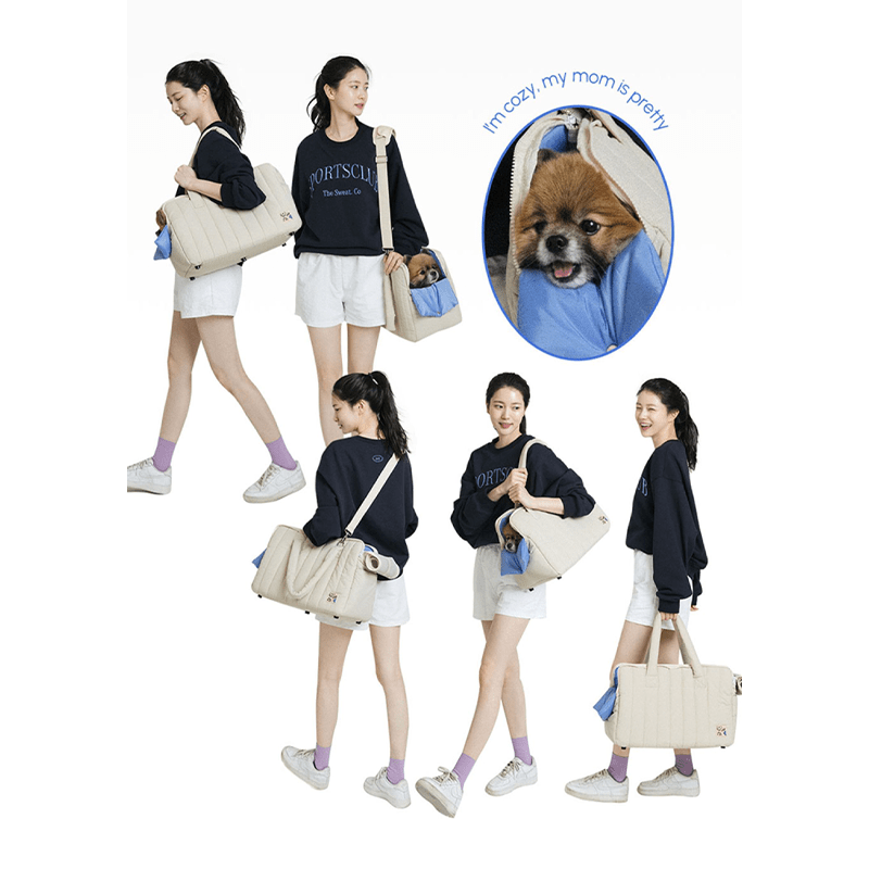 Breathable Pet Sling Carrier Shoulder & Handheld Travel Bag - PIKAPIKA
