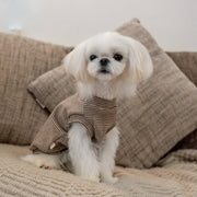 Brushed Cotton Striped Vest for Toy Dogs - PIKAPIKA