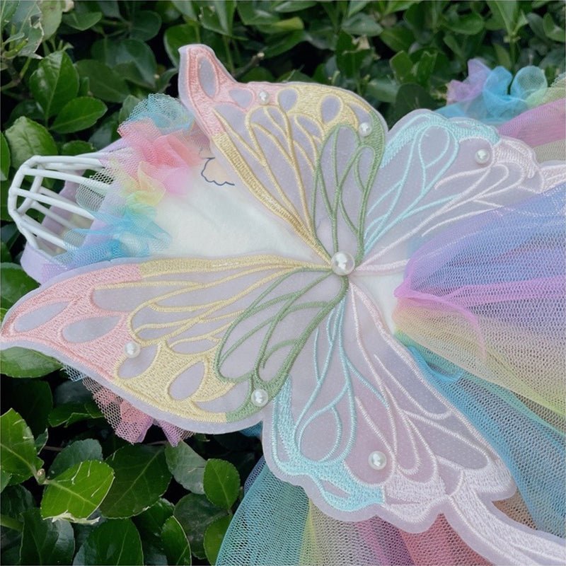 Butterfly Colorful Puppy Princess Dress Dog Clothes - PIKAPIKA