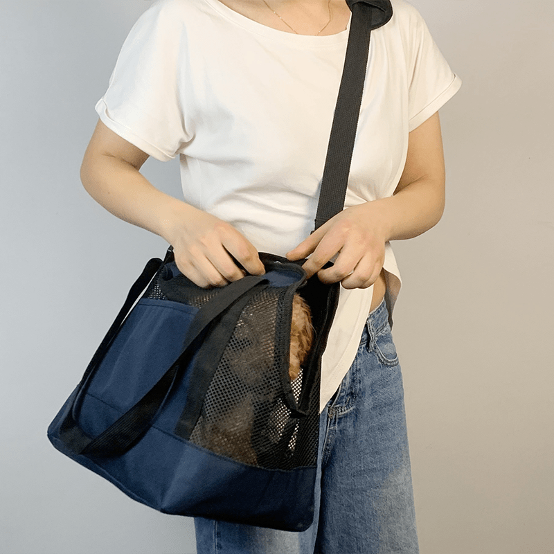 Cat Dog Portable Carrier Bag – Travel Shoulder Tote - PIKAPIKA