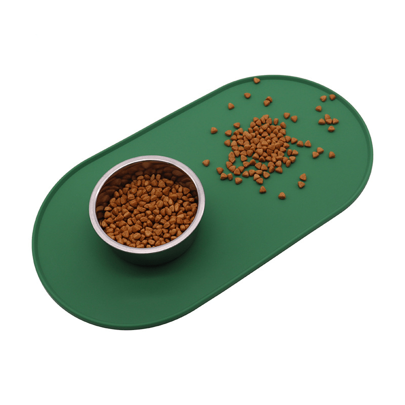 Cat Food Bowls Stainless Steel Silicone Pet Placemat - PIKAPIKA