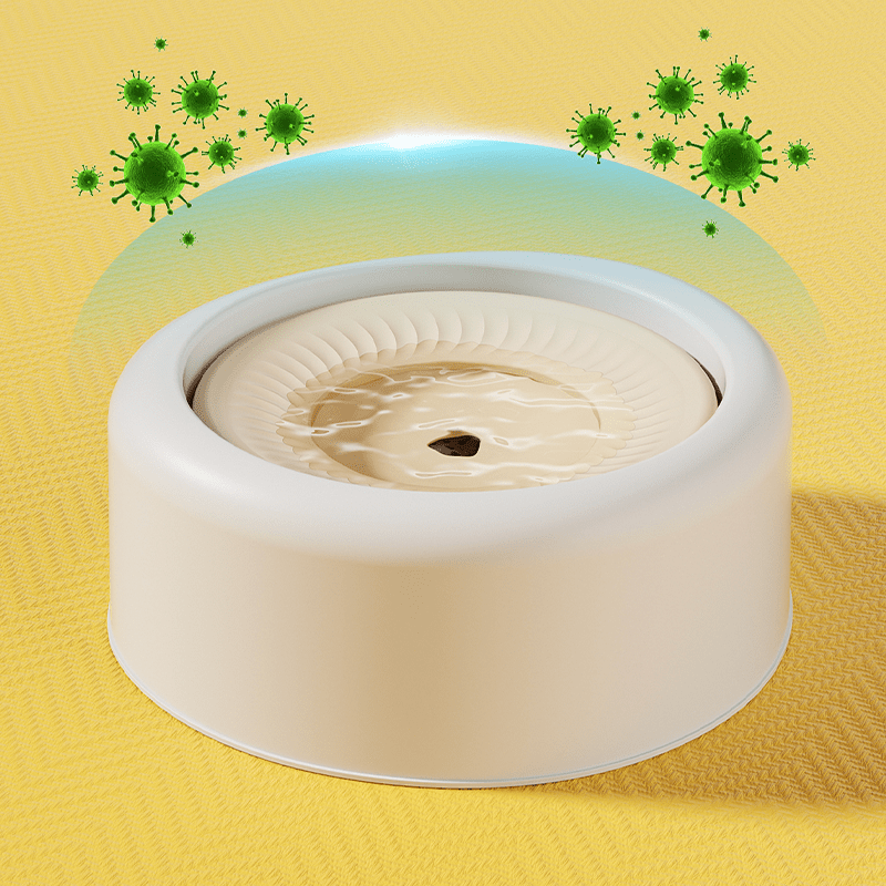 Cat Water Fountain Floating No - Spill Dog Stainless Steel Bowl Set - PIKAPIKA