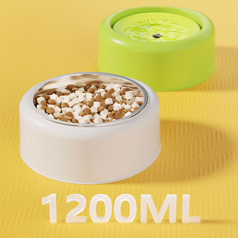 Cat Water Fountain Floating No - Spill Dog Stainless Steel Bowl Set - PIKAPIKA