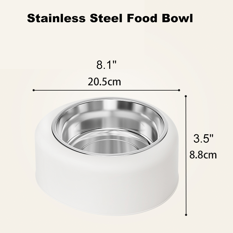 Cat Water Fountain Floating No - Spill Dog Stainless Steel Bowl Set - PIKAPIKA