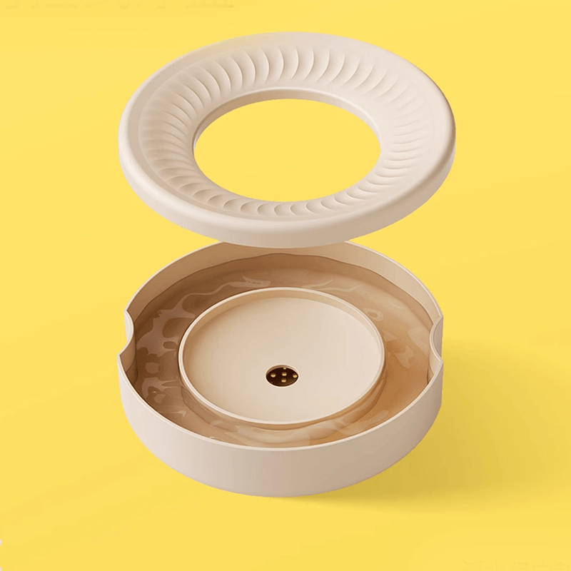 Cat Water Fountain Floating No - Spill Dog Stainless Steel Bowl Set - PIKAPIKA