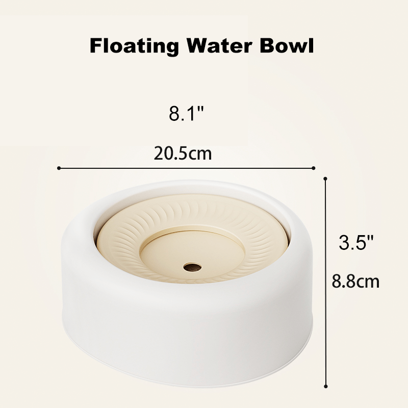 Cat Water Fountain Floating No - Spill Dog Stainless Steel Bowl Set - PIKAPIKA