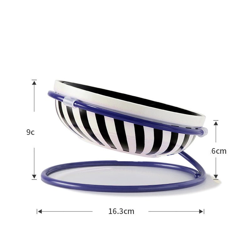 Ceramic Dog Food Water Bowl With Holder Neck - Friendly - PIKAPIKA