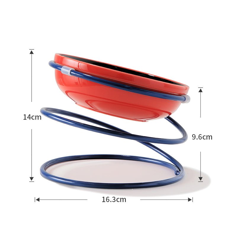 Ceramic Dog Food Water Bowl With Holder Neck - Friendly - PIKAPIKA