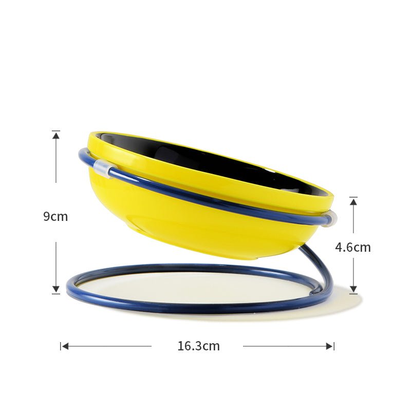 Ceramic Dog Food Water Bowl With Holder Neck - Friendly - PIKAPIKA