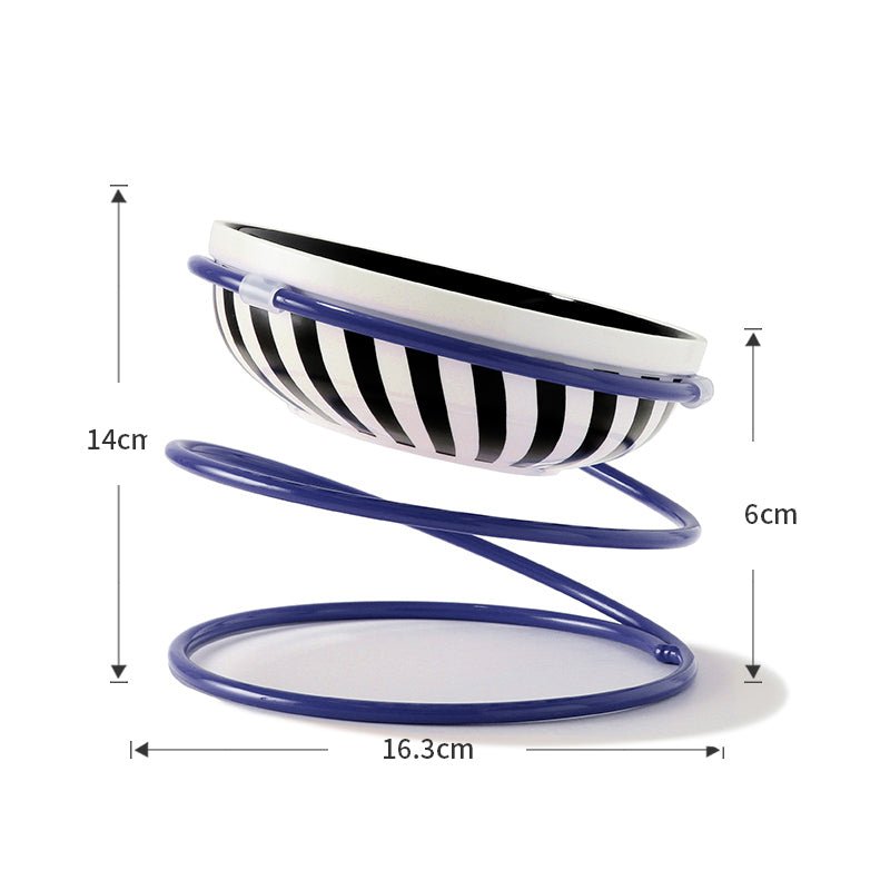 Ceramic Dog Food Water Bowl With Holder Neck - Friendly - PIKAPIKA