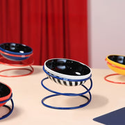 Ceramic Dog Food Water Bowl With Holder Neck - Friendly - PIKAPIKA