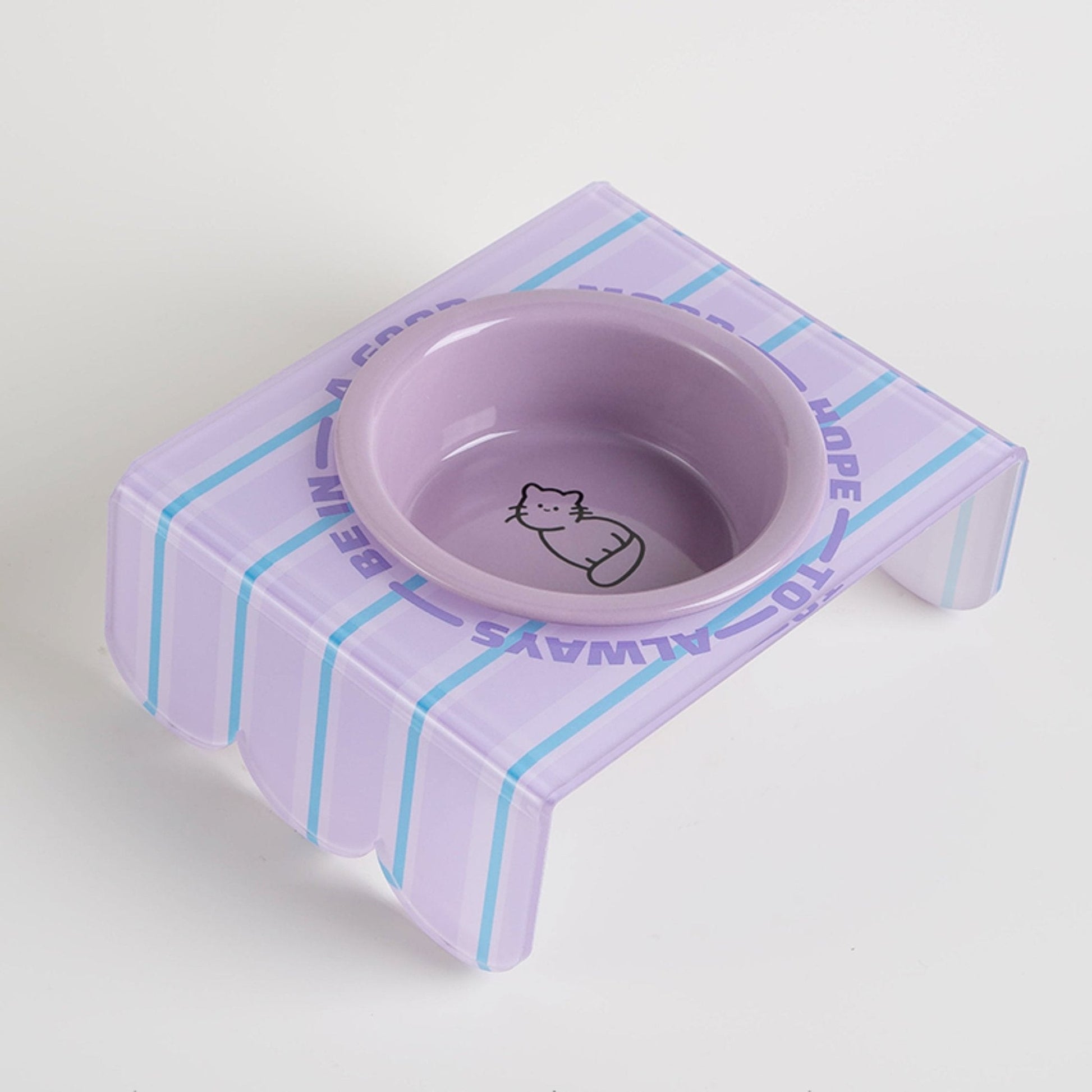 Ceramic Pet Food Bowl Dog Water Bowl With Acrylic Holder - PIKAPIKA