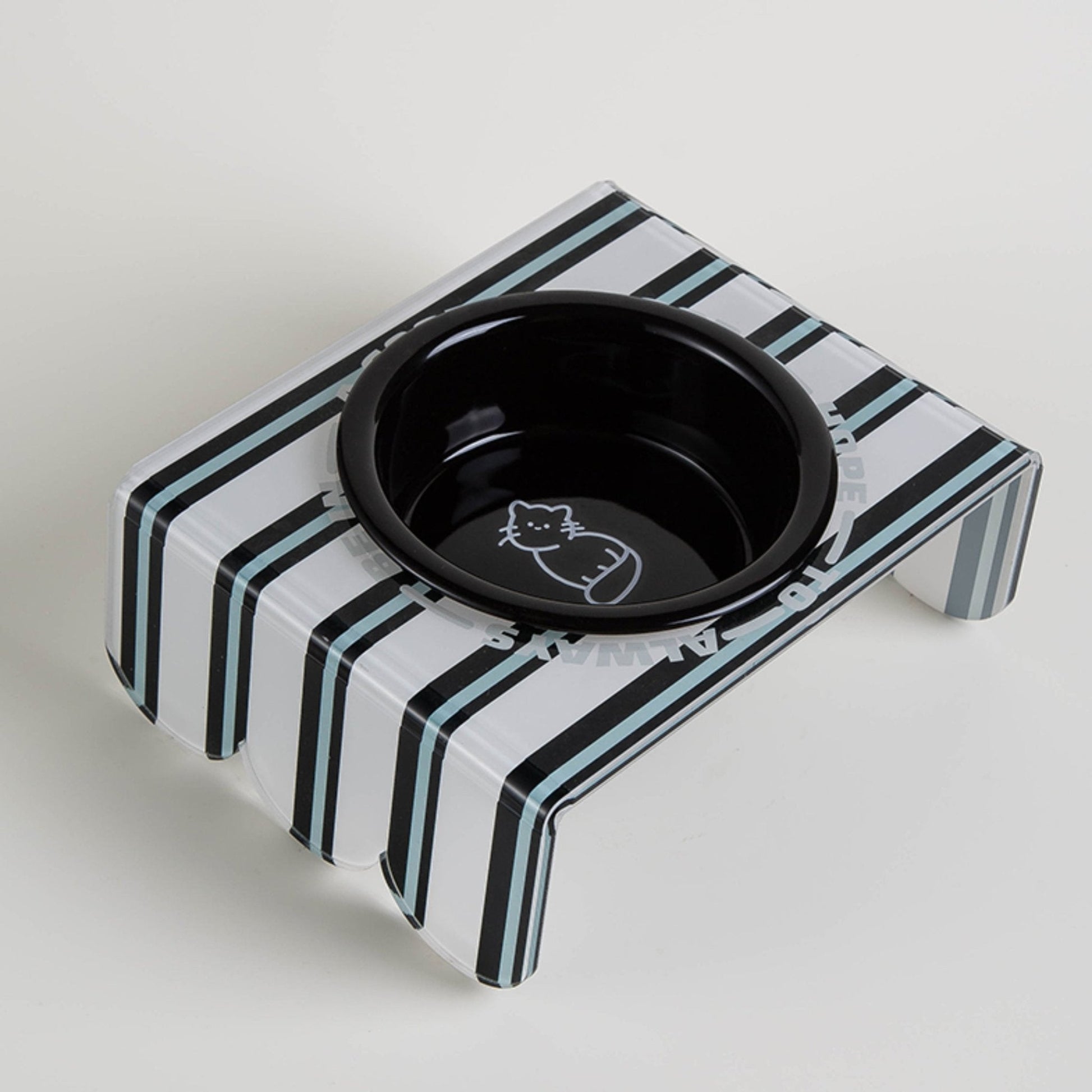 Ceramic Pet Food Bowl Dog Water Bowl With Acrylic Holder - PIKAPIKA