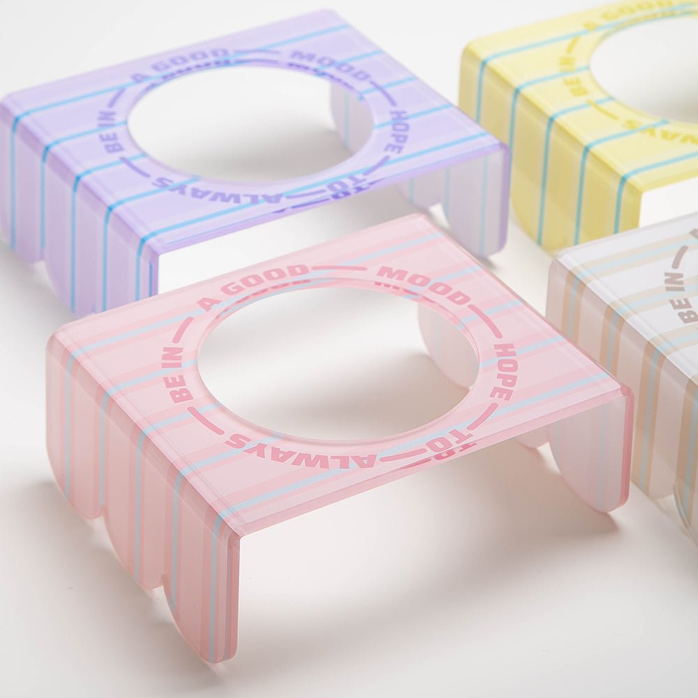 Ceramic Pet Food Bowl Dog Water Bowl With Acrylic Holder - PIKAPIKA