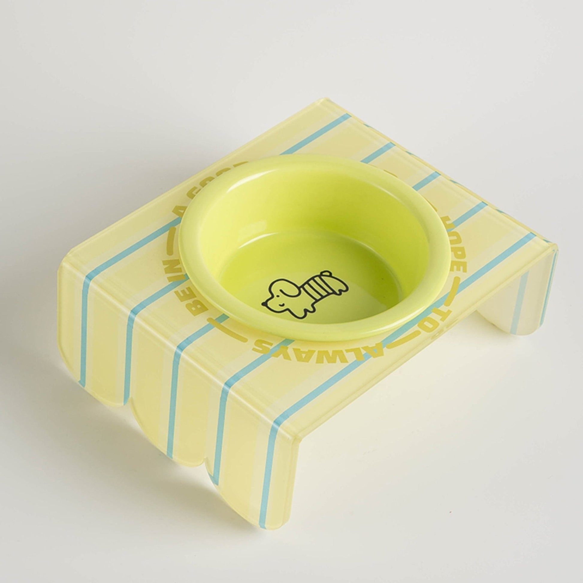 Ceramic Pet Food Bowl Dog Water Bowl With Acrylic Holder - PIKAPIKA